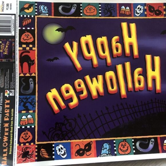 Static Cling Window Decorations NEW Reusable . Happy Halloween - Picture 3 of 7